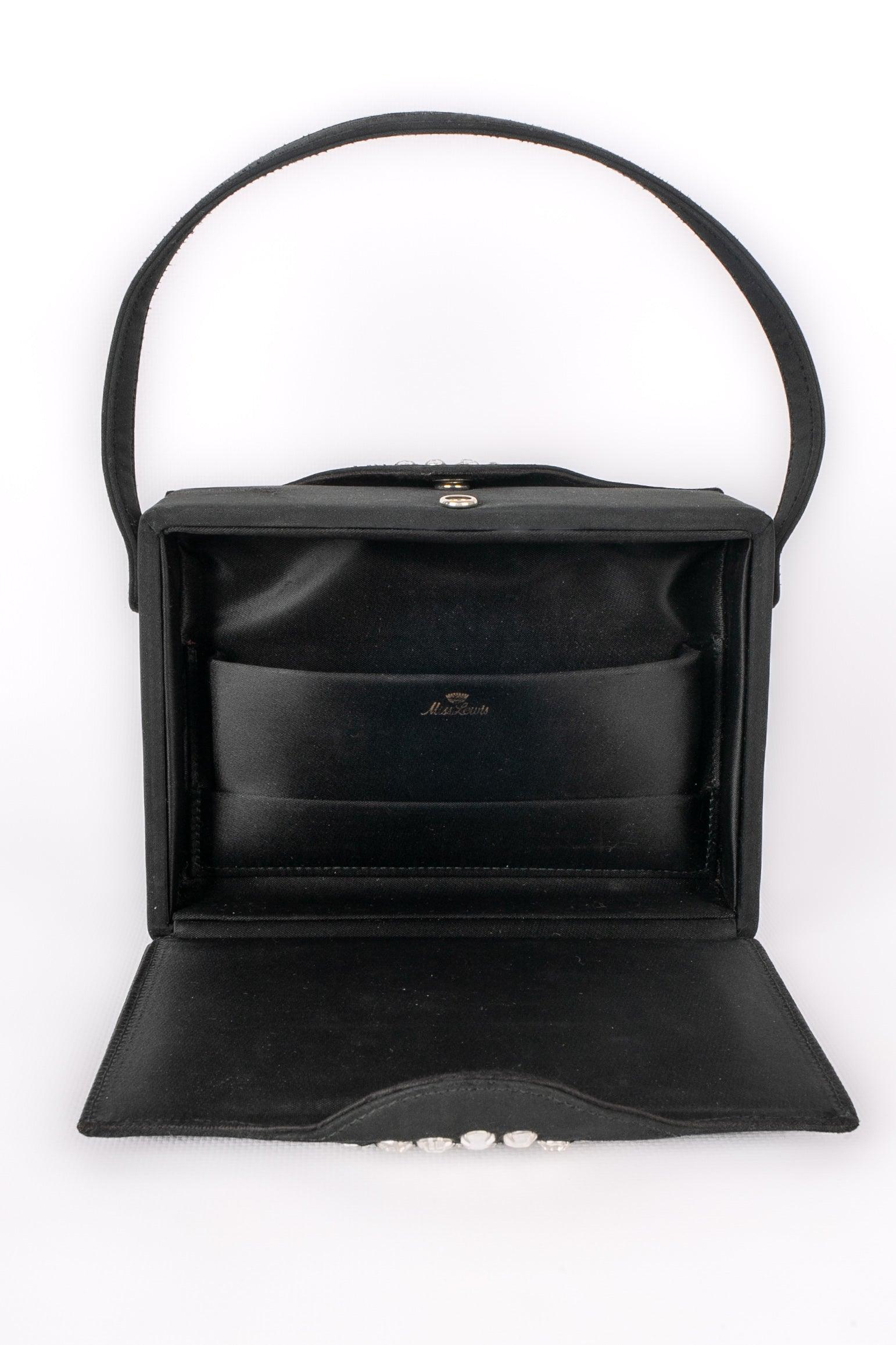 Sac à main vintage Miss Lewis noir en vente 2