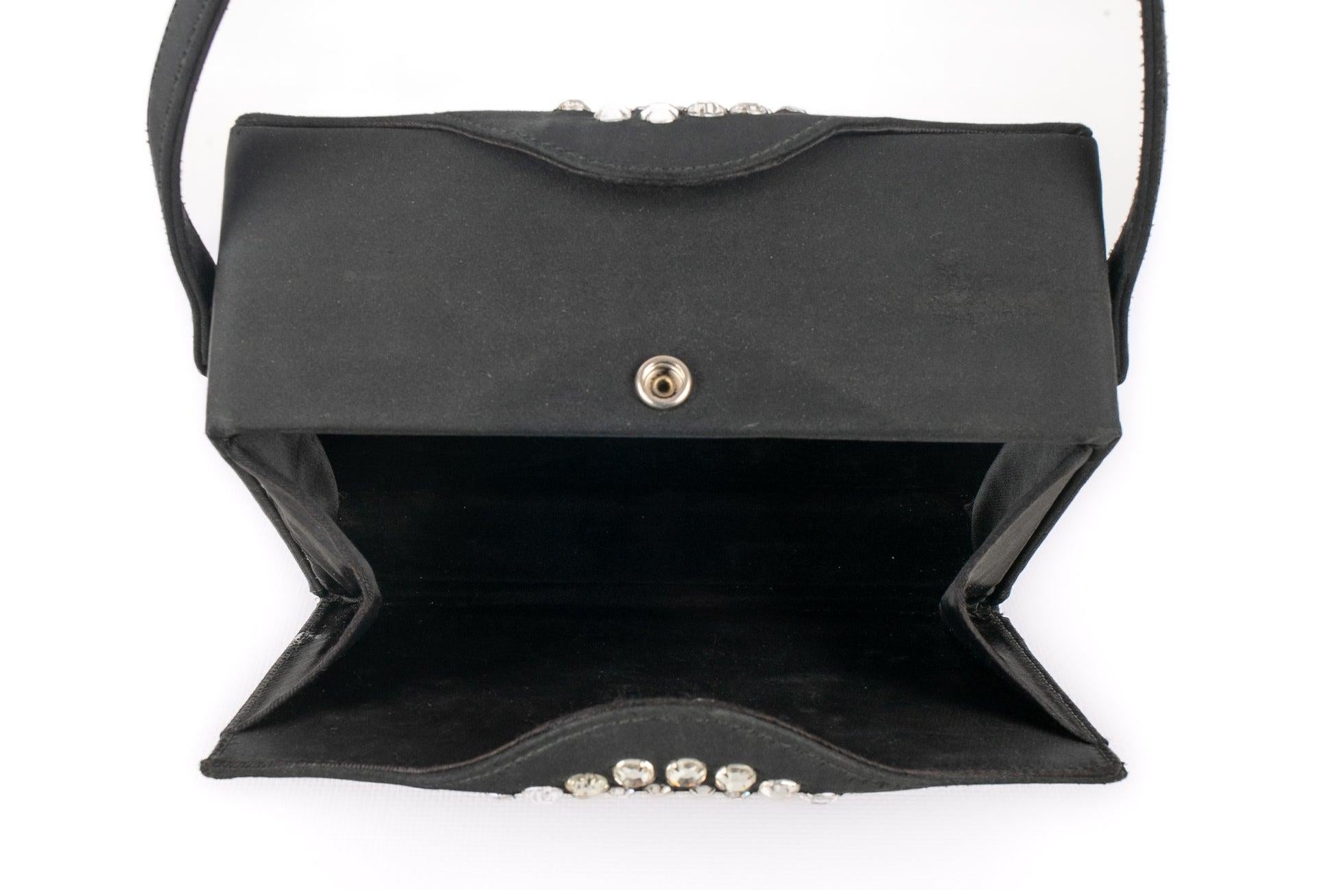 Sac à main vintage Miss Lewis noir en vente 3