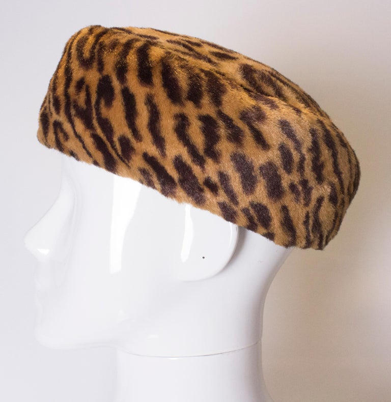 Vintage Miss Millie Animal Print Hat For Sale at 1stDibs
