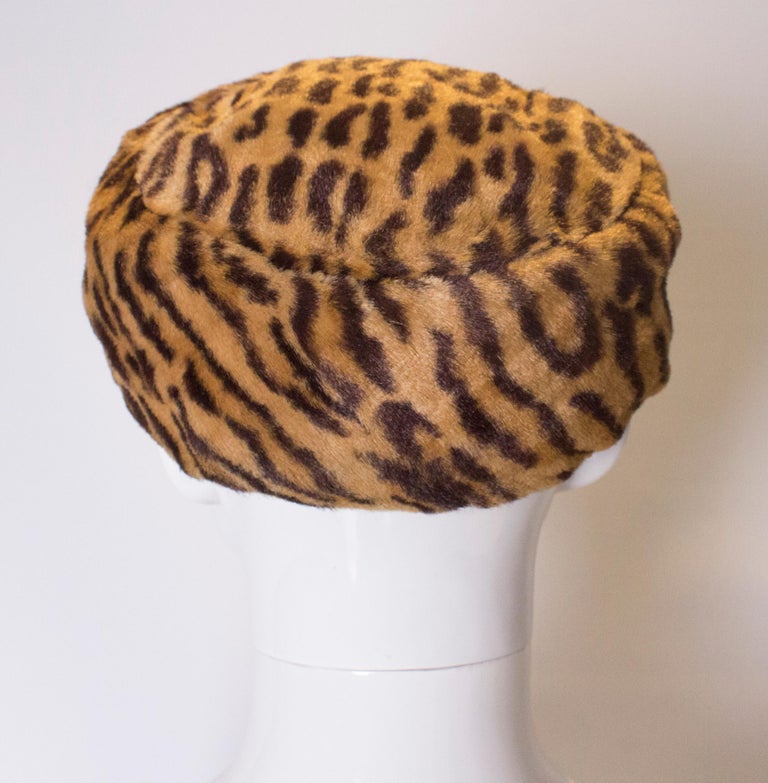 Vintage Miss Millie Animal Print Hat For Sale at 1stDibs