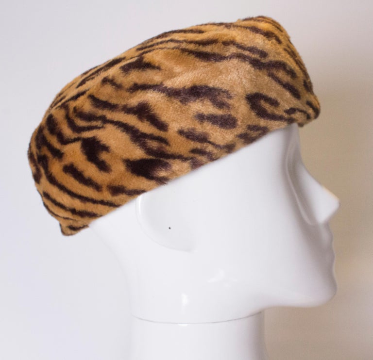 Vintage Miss Millie Animal Print Hat For Sale at 1stDibs