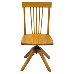 Antique Mission Arts & Crafts Oak Wood Child’s School Desk Chair