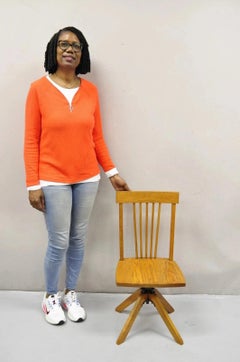 Vintage Mission Arts & Crafts Oak Wood Small Child’s School Desk Chair