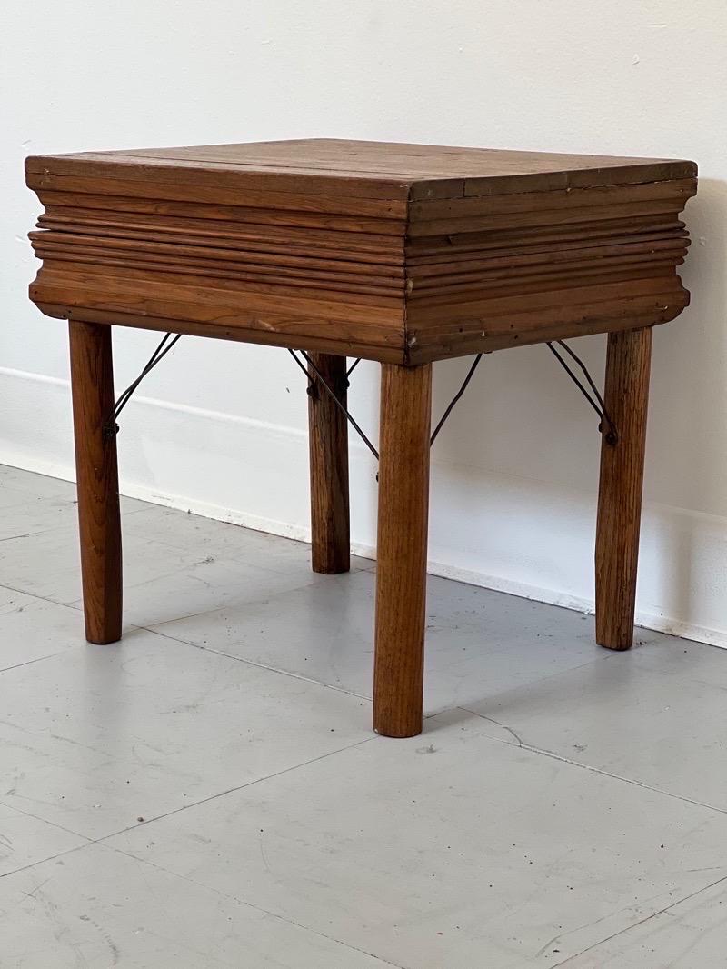 Vintage Mission Style Accent Table with Storage  For Sale 1