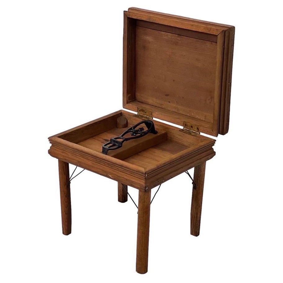 Mesa auxiliar vintage estilo Misión con almacenaje en venta