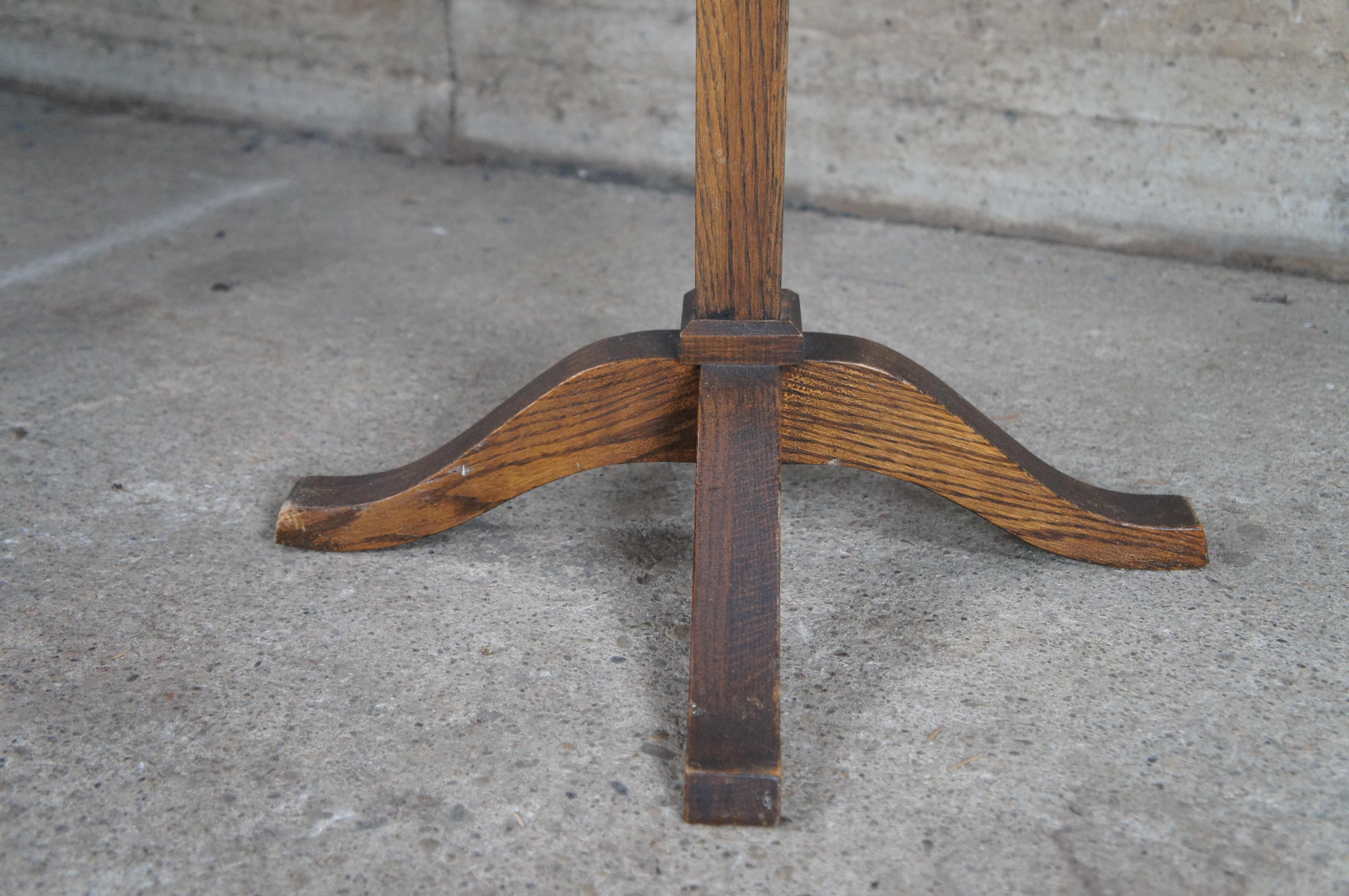 Vintage Mission Style Quartersawn Oak Hall Coat Tree Hat Rack Hanger 68