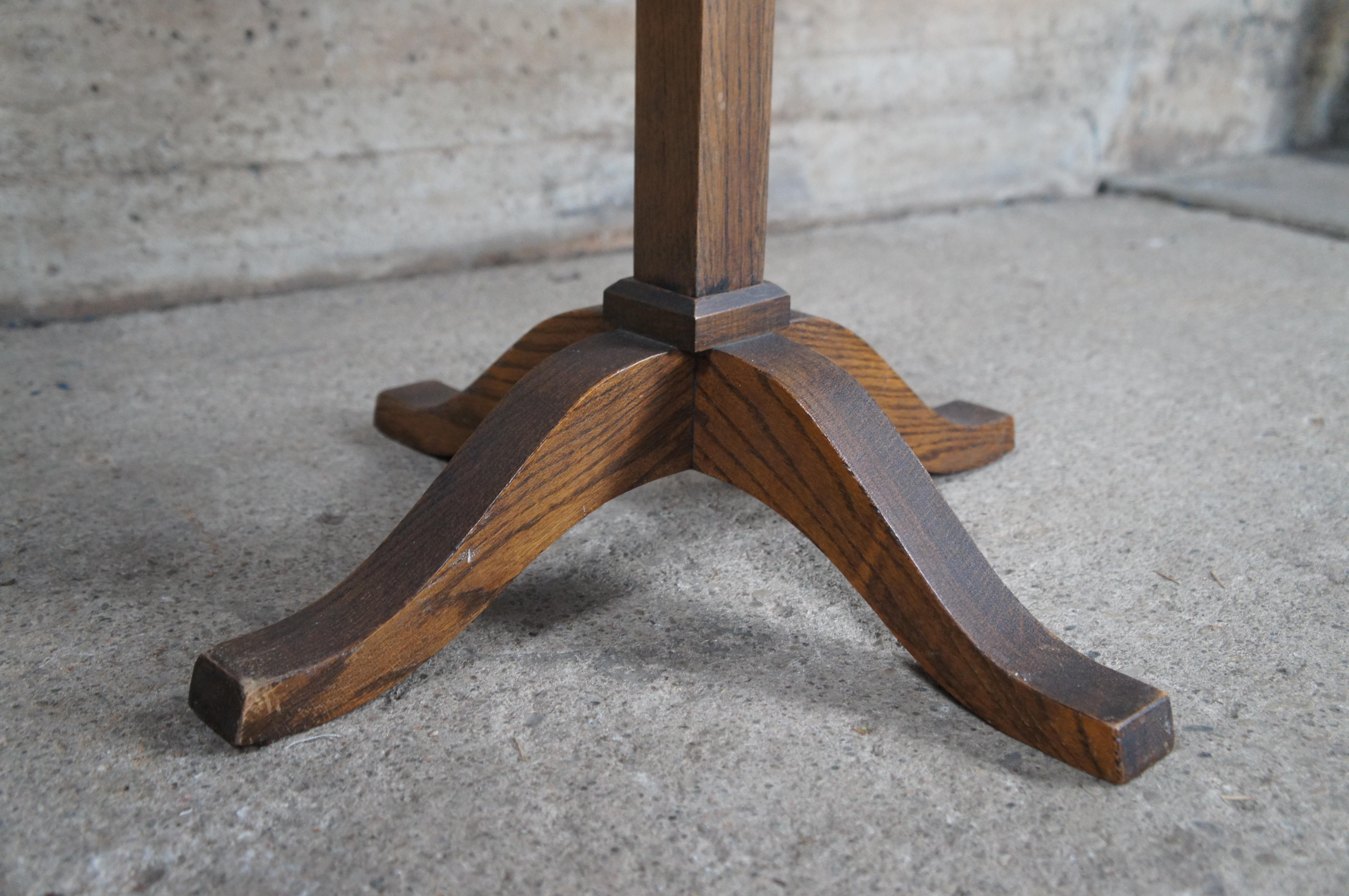 Vintage Mission Style Quartersawn Oak Hall Coat Tree Hat Rack Hanger 68