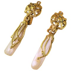 Vintage Mississippi River Pearl Drop Earrings