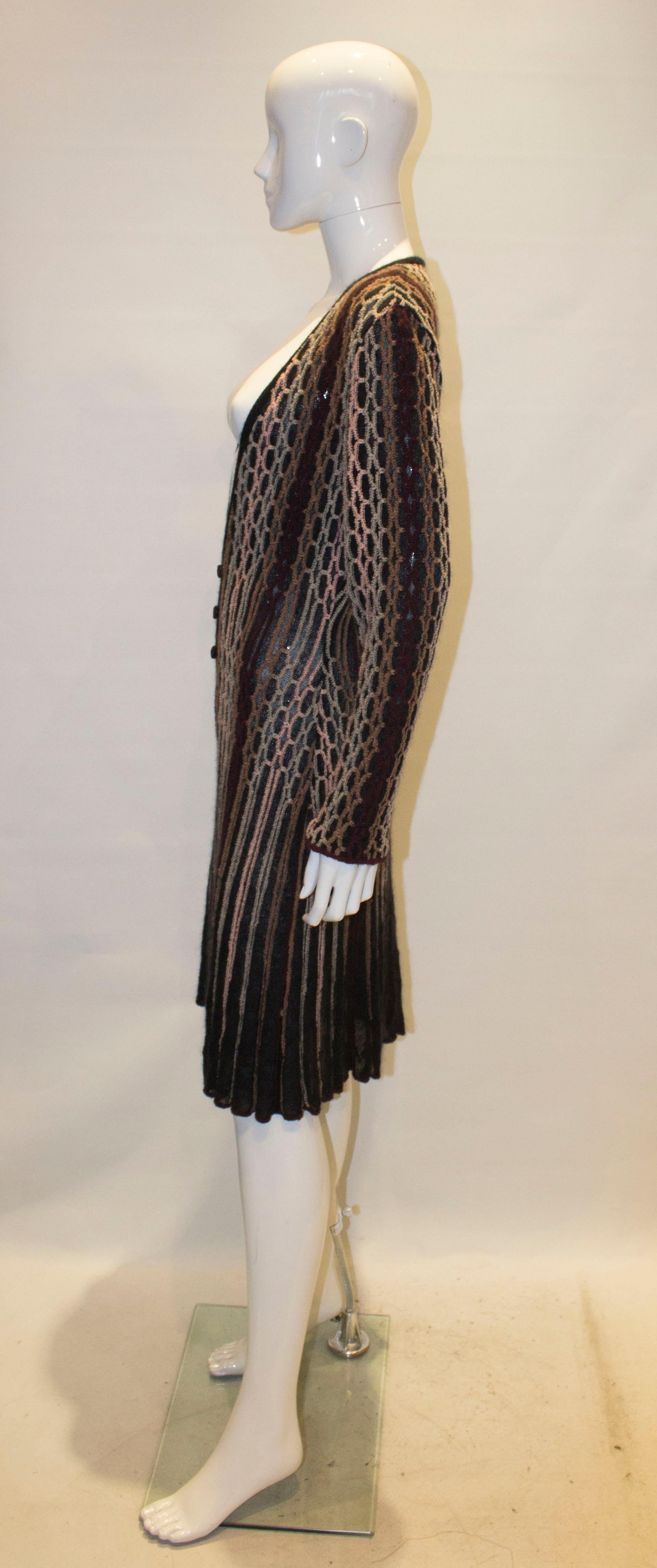 Black Vintage Missoni Brown Label Cardigan / Jacket