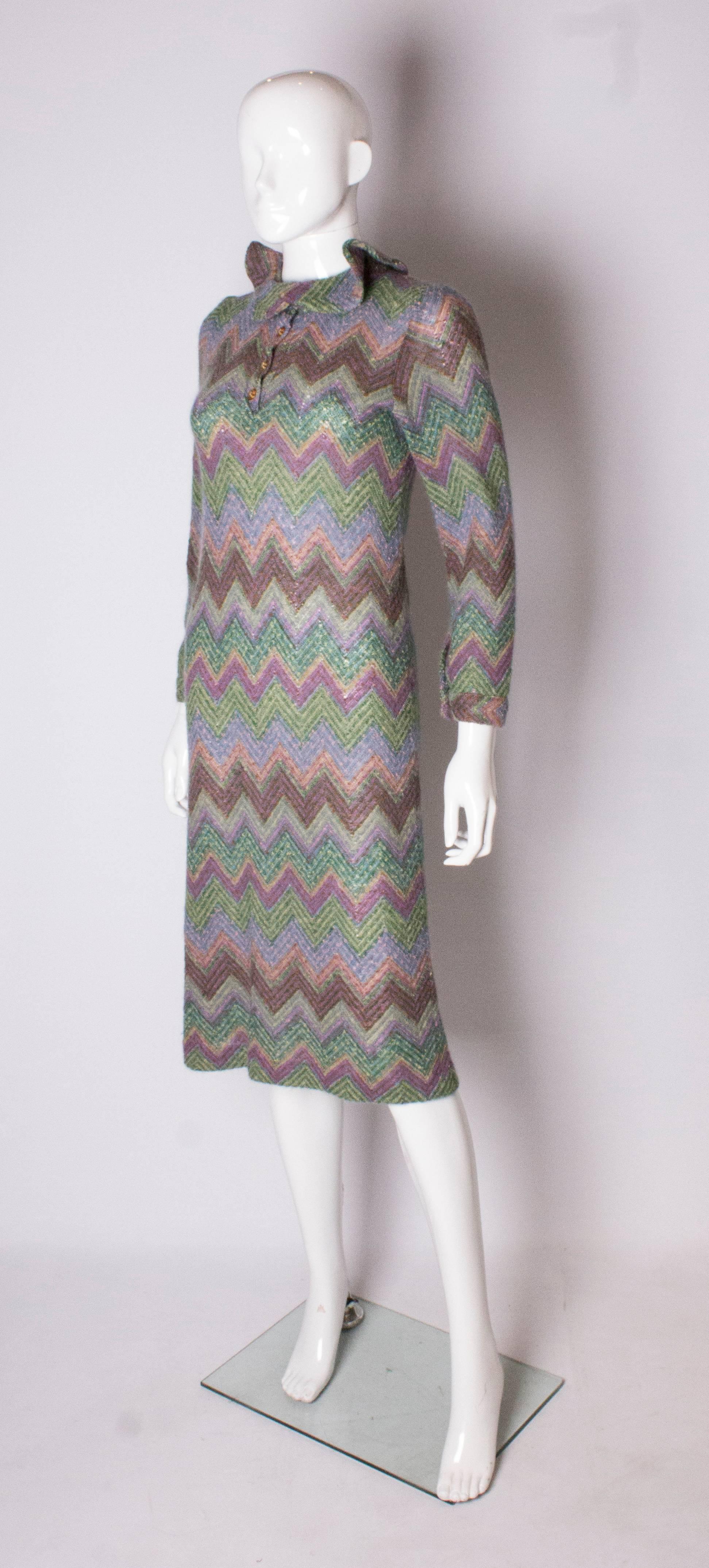 Gray Vintage Missoni Brown Label Knitted Dress 1970s