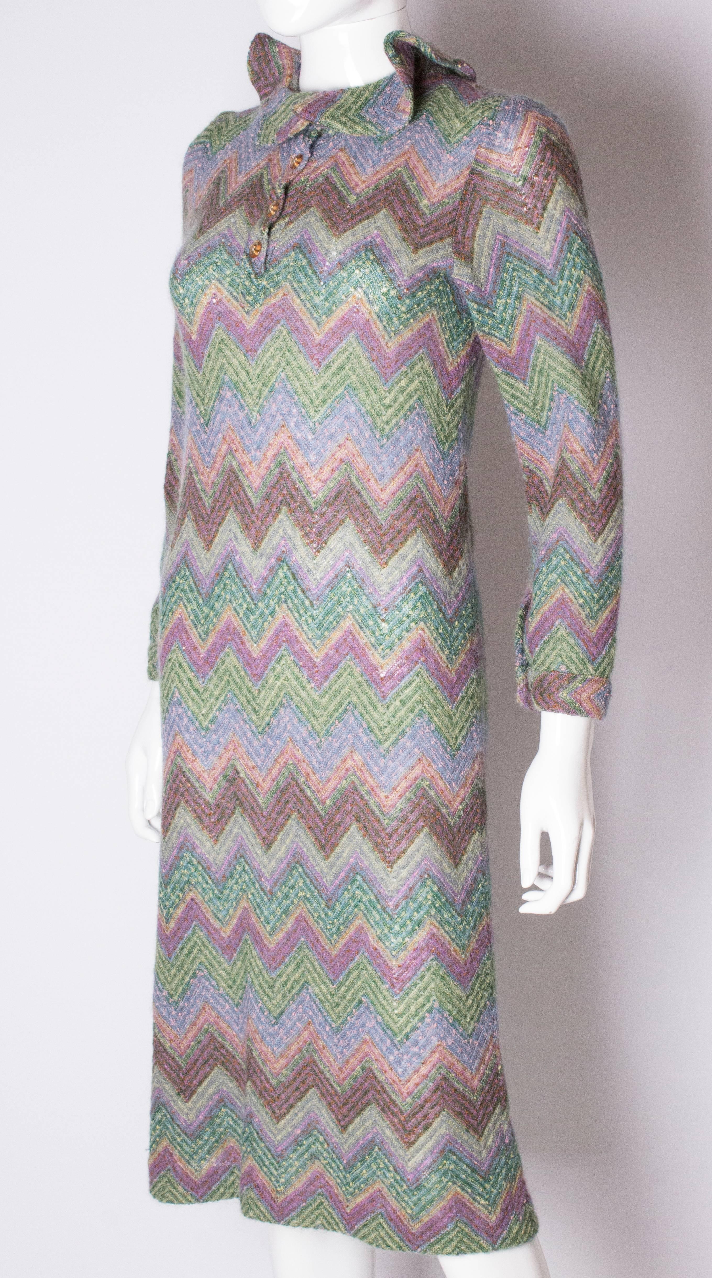 Vintage Missoni Brown Label Knitted Dress 1970s In Good Condition In London, GB