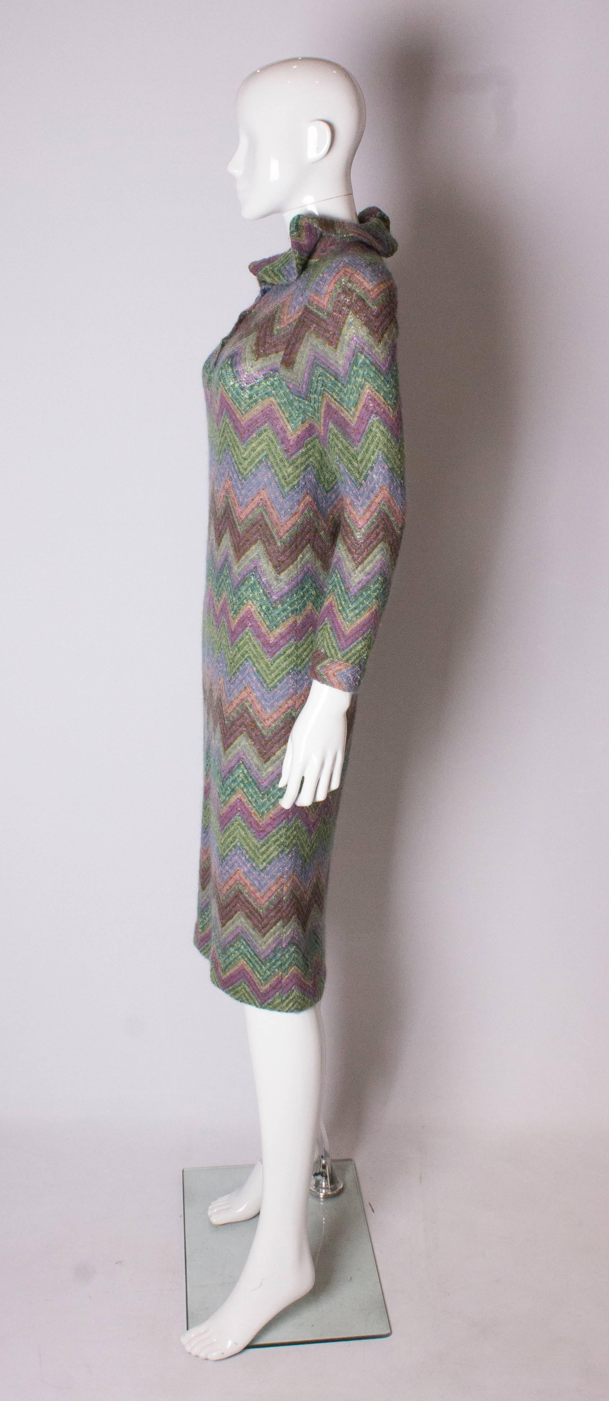 Women's or Men's Vintage Missoni Brown Label Knitted Dress 1970s