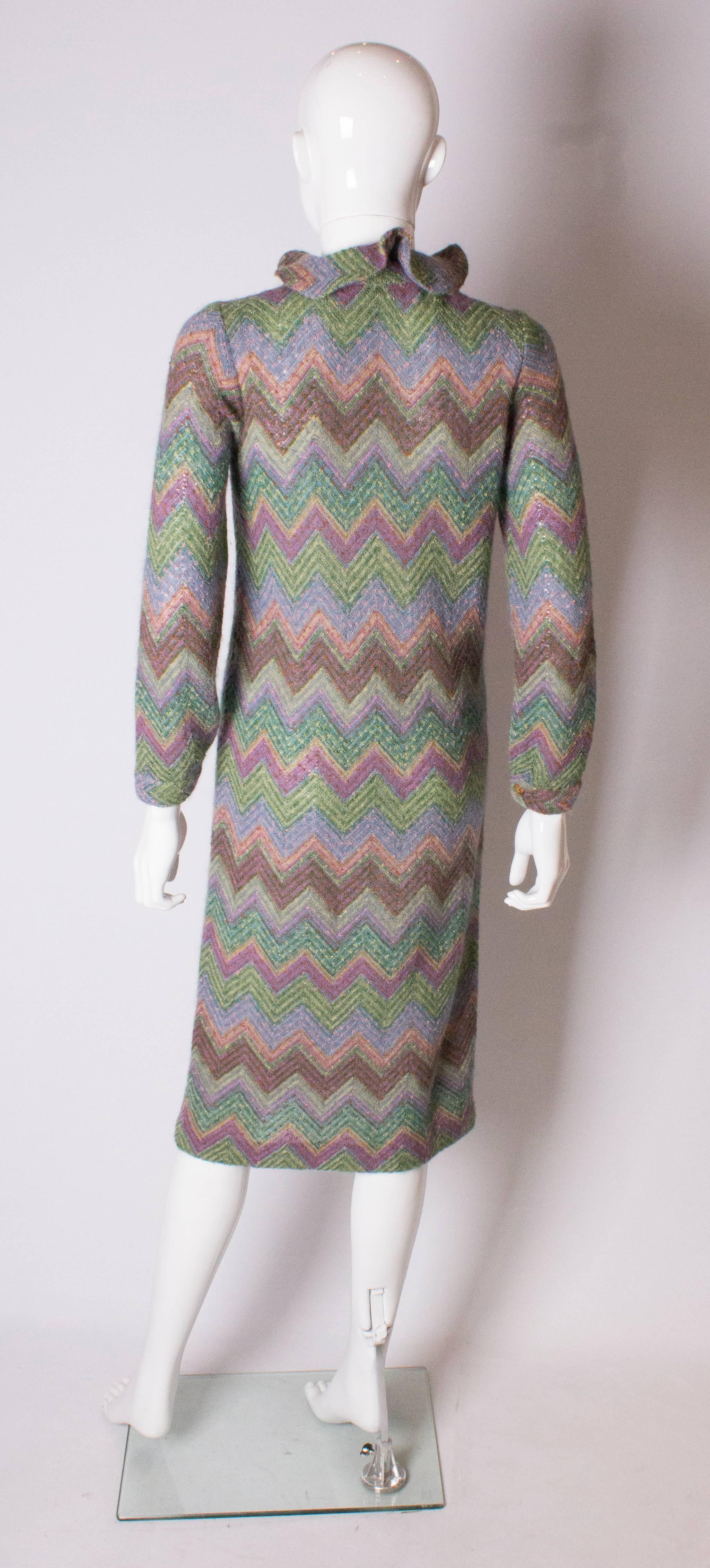 Vintage Missoni Brown Label Knitted Dress 1970s 2