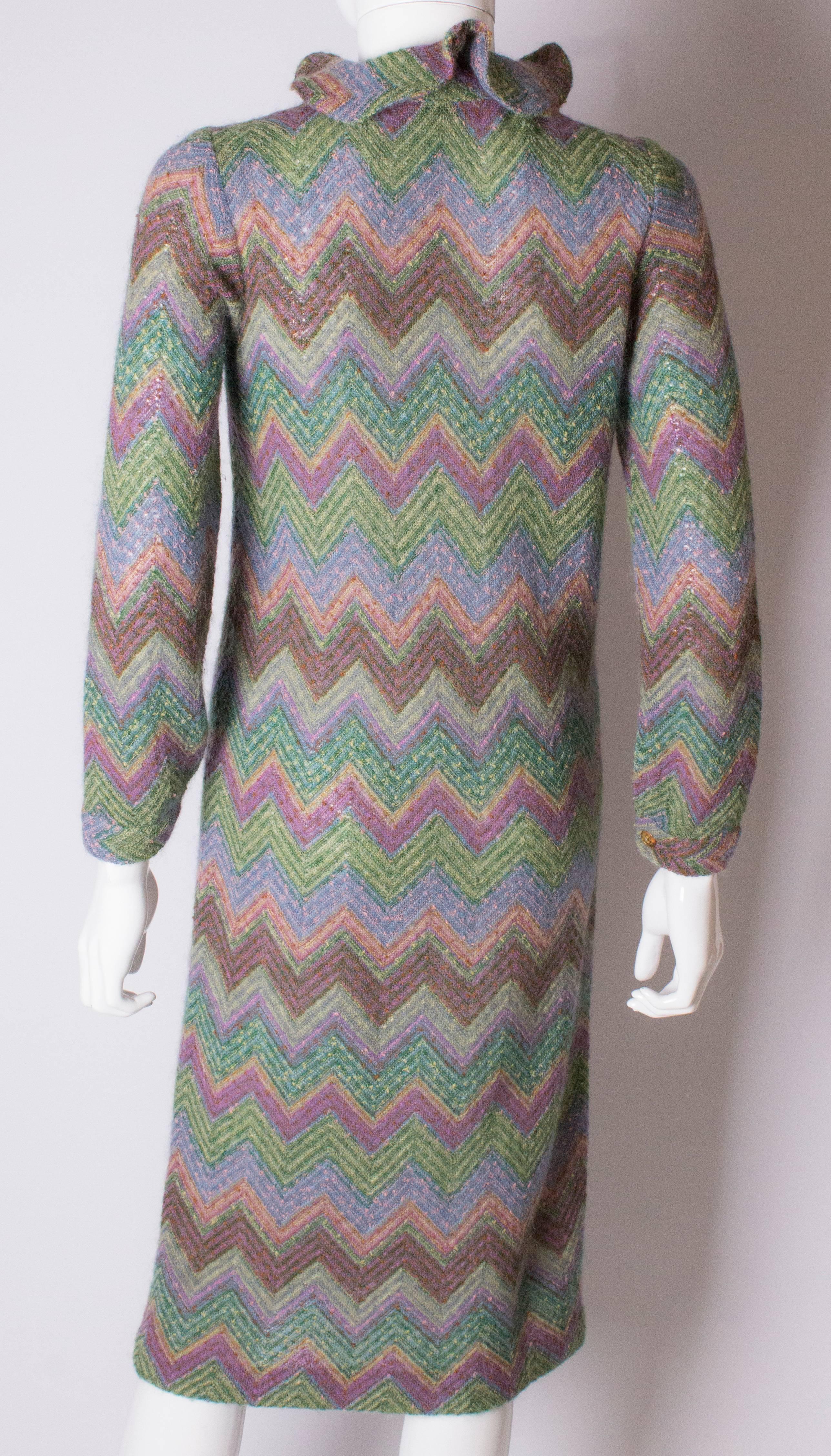 Vintage Missoni Brown Label Knitted Dress 1970s 3