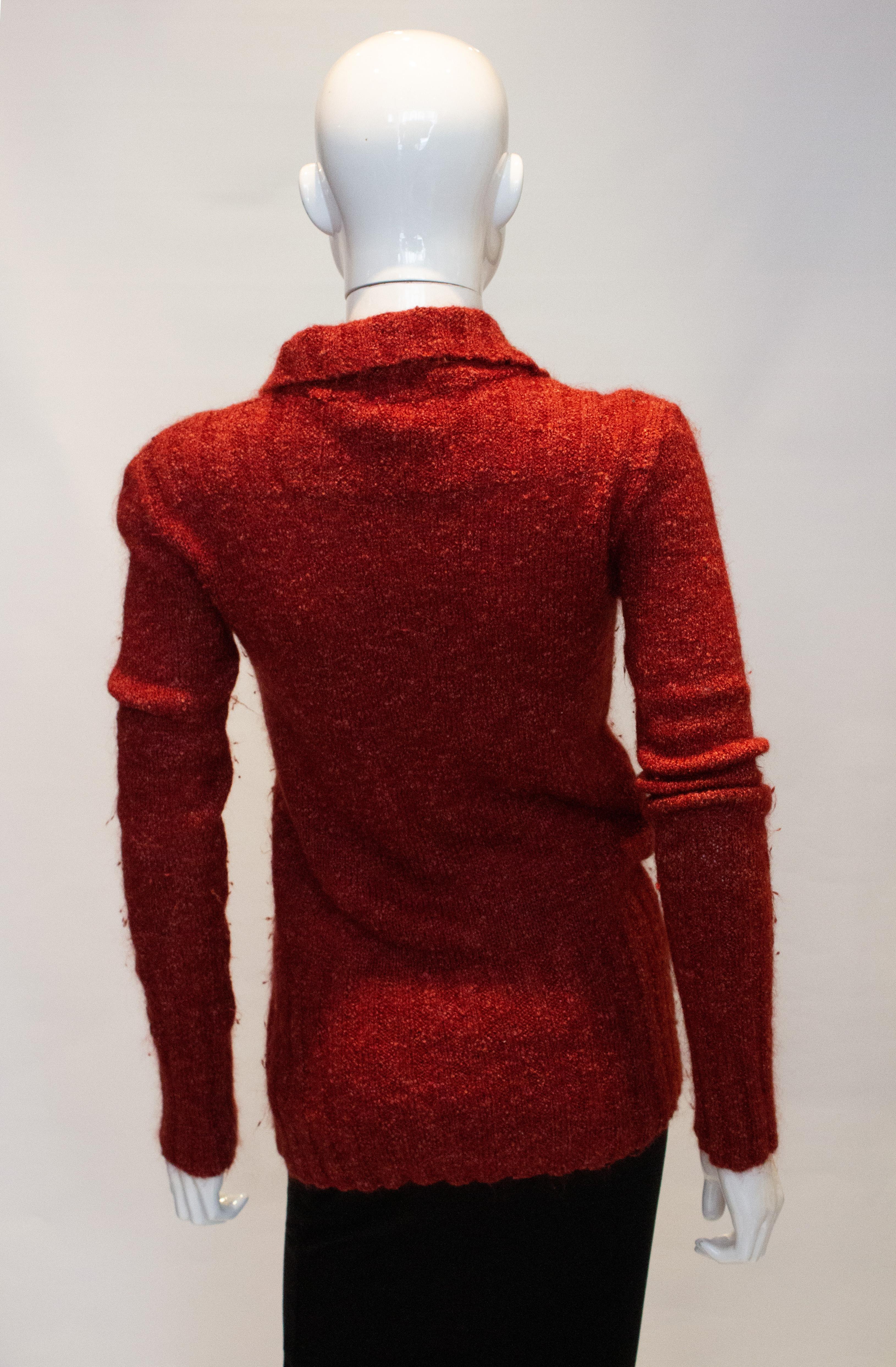 red vintage jumper