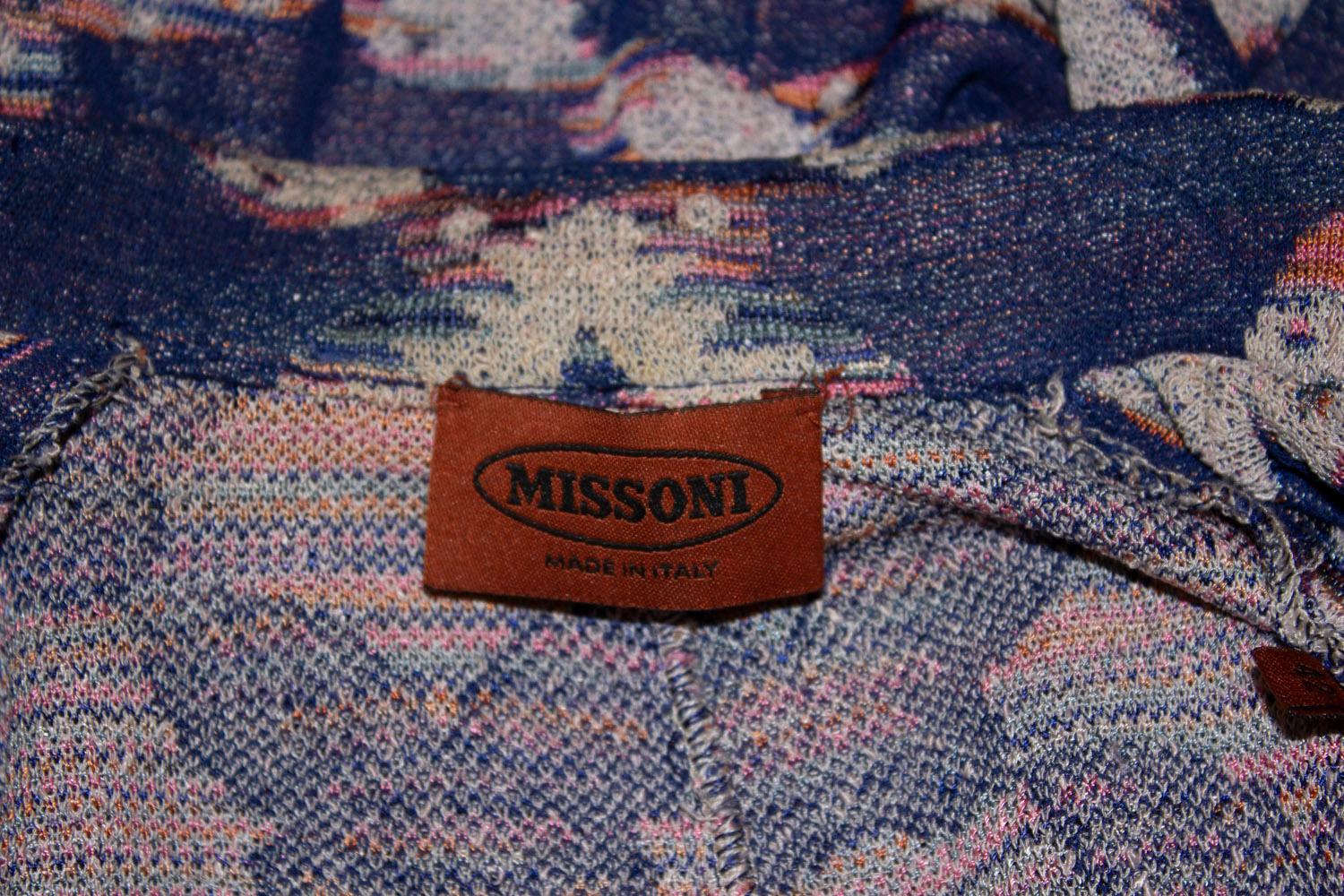 Vintage Missoni Jacket in Butterfly Print In Good Condition For Sale In London, GB
