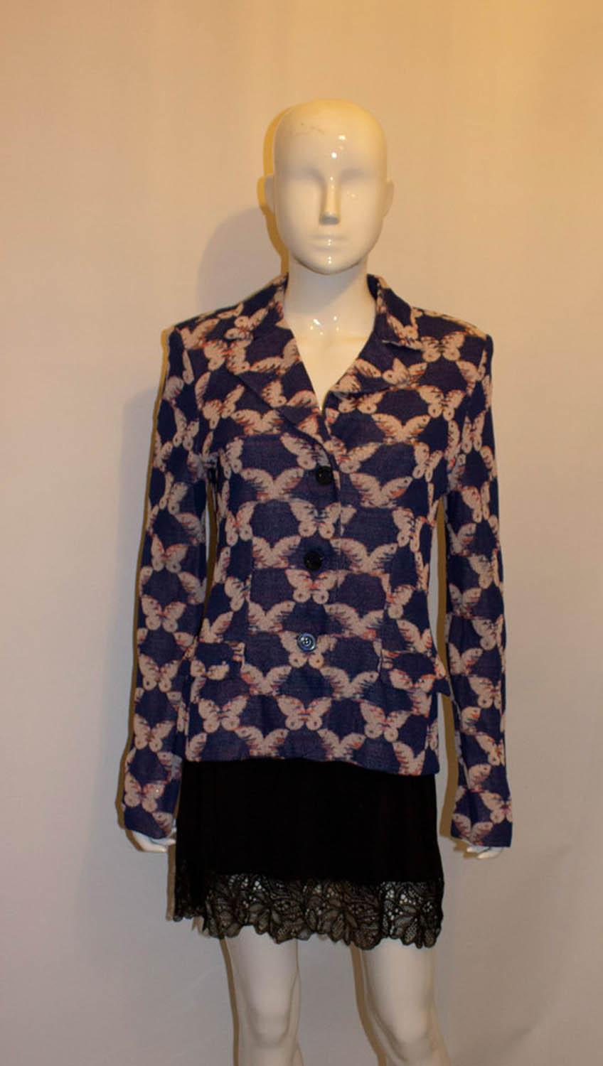 Vintage Missoni Jacket in Butterfly Print For Sale 1