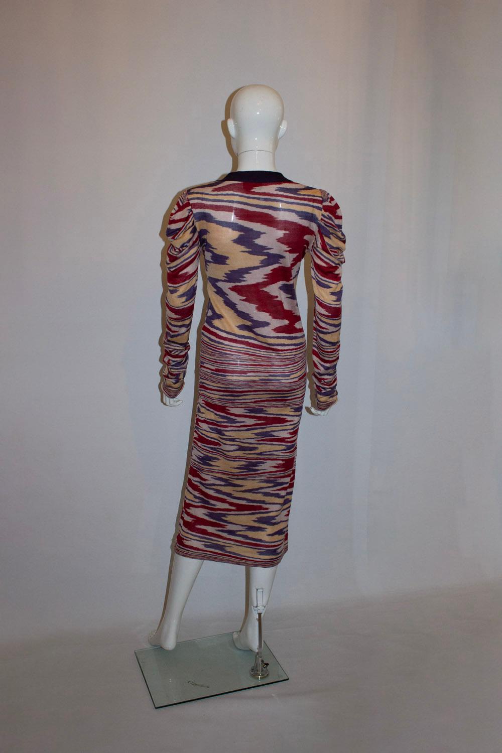 Vintage Missoni Mainline Seidenstrickkleid (Schwarz) im Angebot