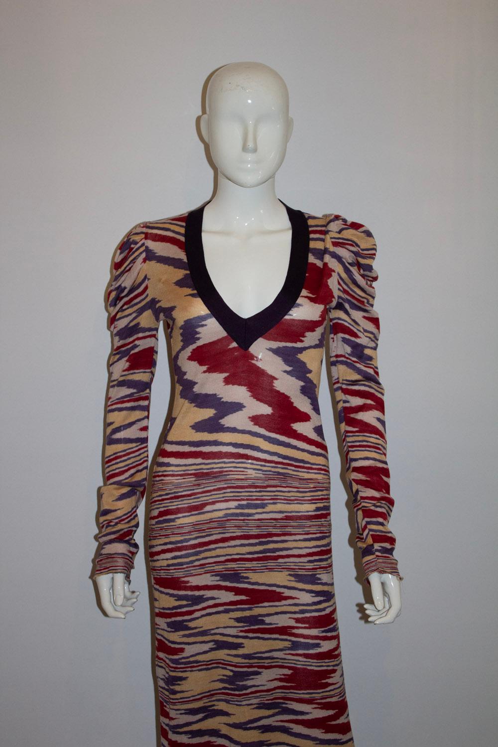 Vintage Missoni Mainline Seidenstrickkleid im Zustand „Gut“ im Angebot in London, GB