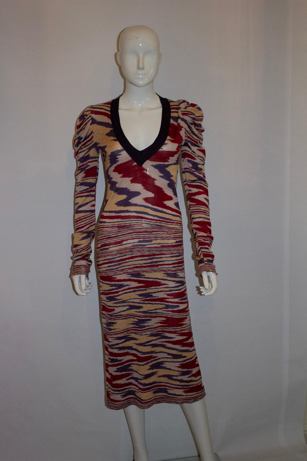 Vintage Missoni Mainline Seidenstrickkleid im Angebot 1
