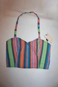 Bikini vintage a righe in cotone Missoni Mare