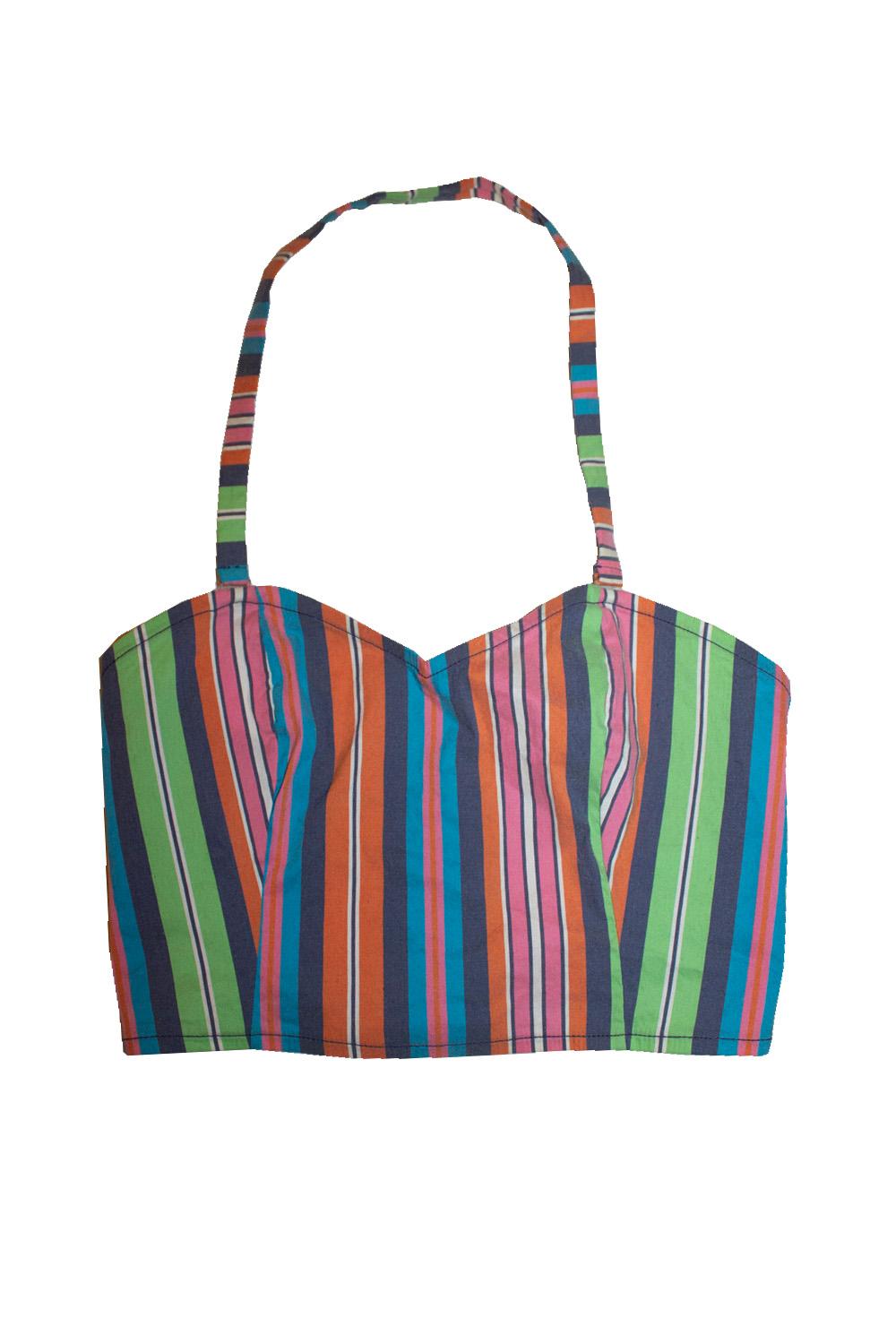 Gris Vintage Missoni Mare - Bikini en coton à rayures en vente