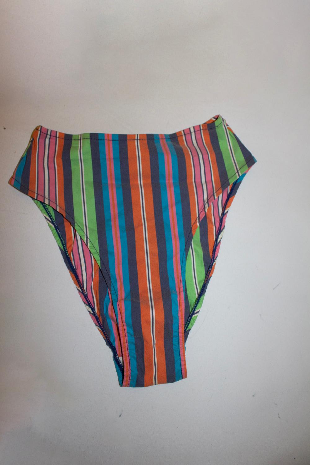 Vintage Missoni Mare - Bikini en coton à rayures Unisexe en vente