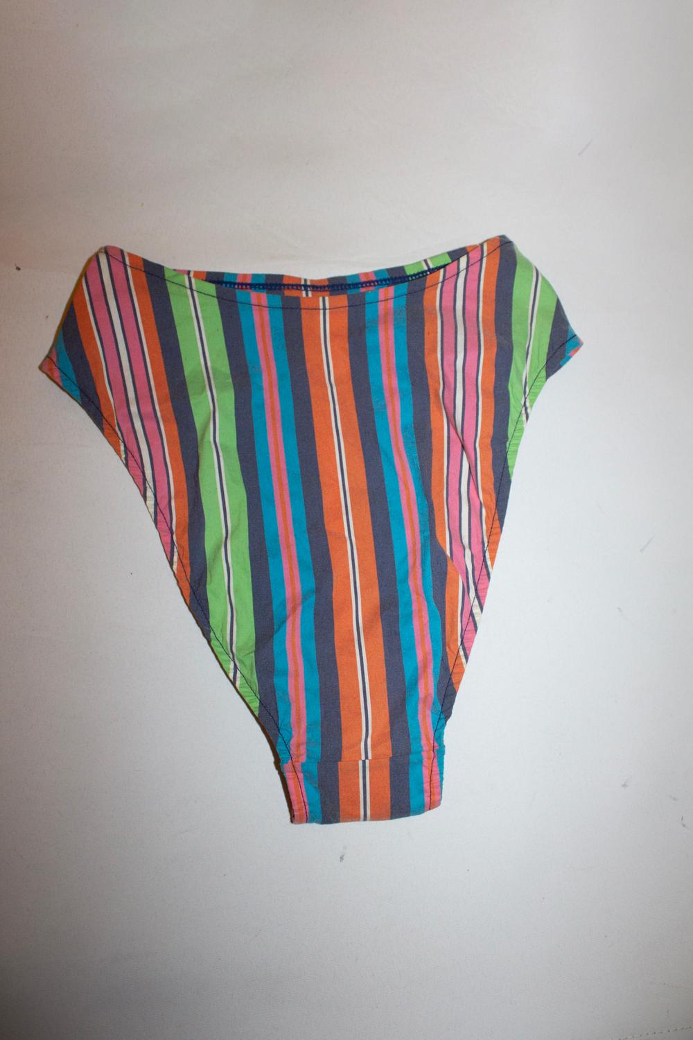 Vintage Missoni Mare - Bikini en coton à rayures en vente 1