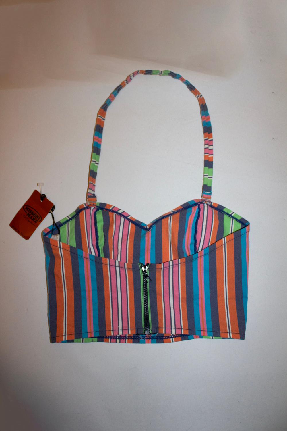 Vintage Missoni Mare - Bikini en coton à rayures en vente 2