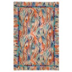 Vintage Missoni Masters Tulip Design Hand Woven Wool Rug by T & J Vestor 1980's