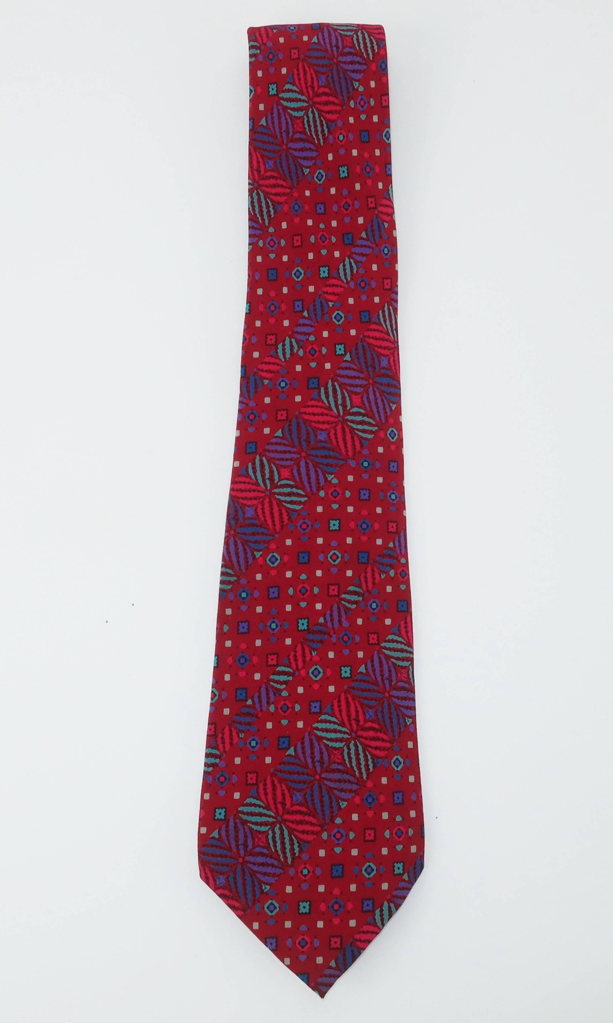 Brown Vintage Missoni Men's Silk Necktie
