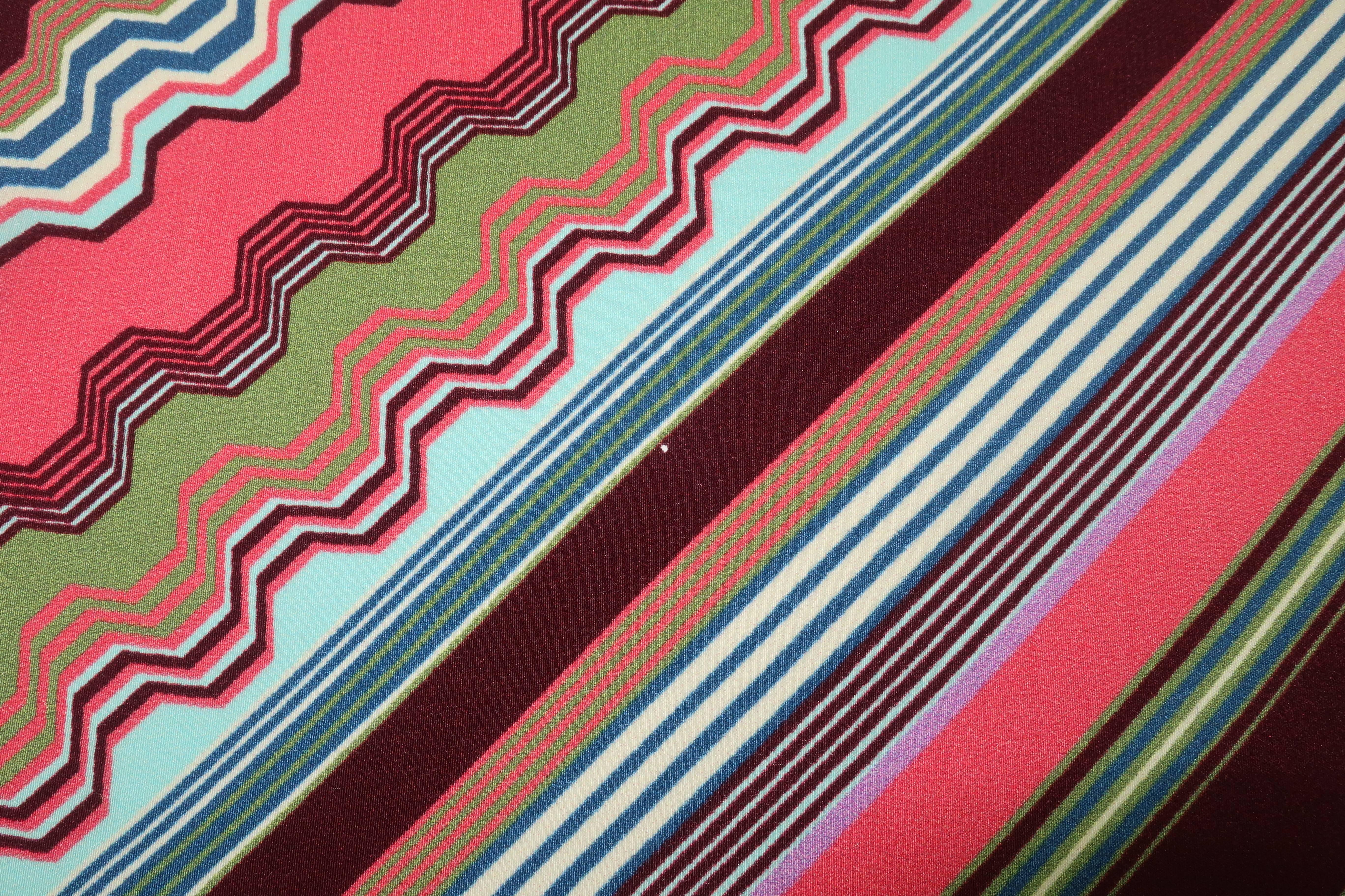 Women's or Men's Vintage Missoni Silk Pocket Square Scarf