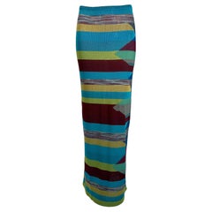 Vintage Missoni South Western Design Knit Maxi Pencil Skirt 40