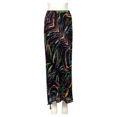 Vintage Missoni Spring 2004 Abstract Knit Maxi Skirt – Colorful Y2K Designer