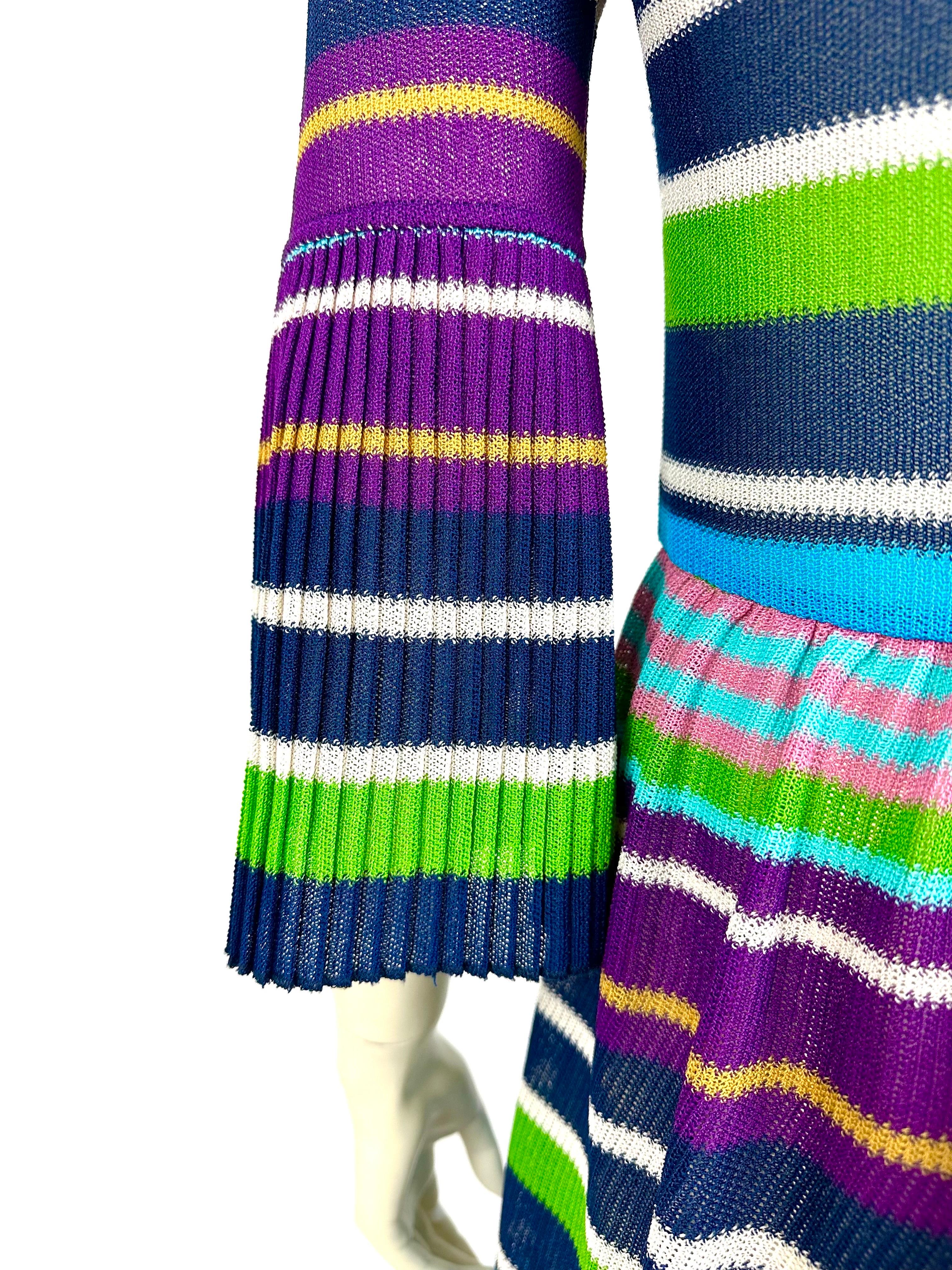 Vintage Missoni striped knit dress For Sale 6