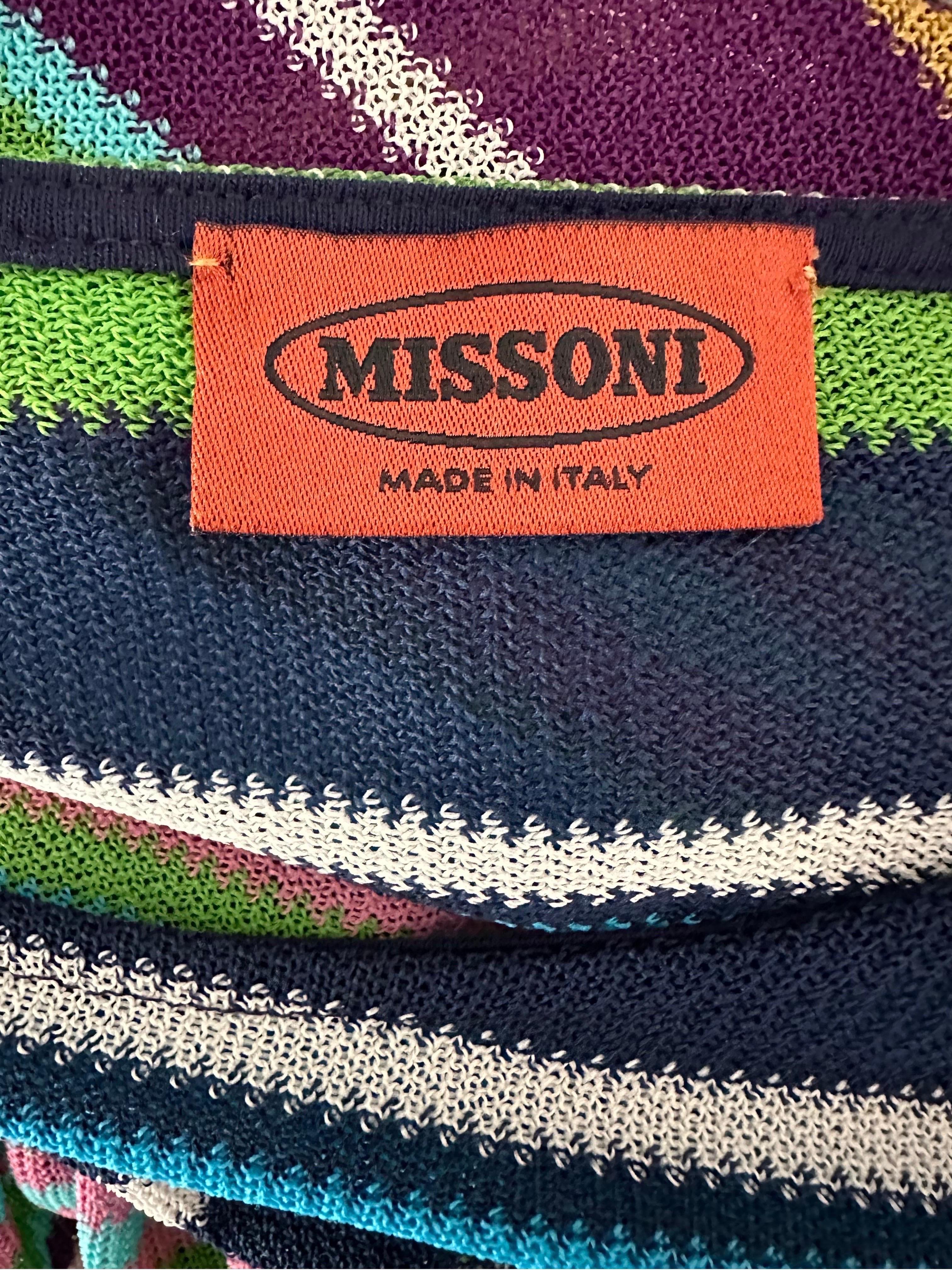 Robe vintage Missoni en maille rayée en vente 8