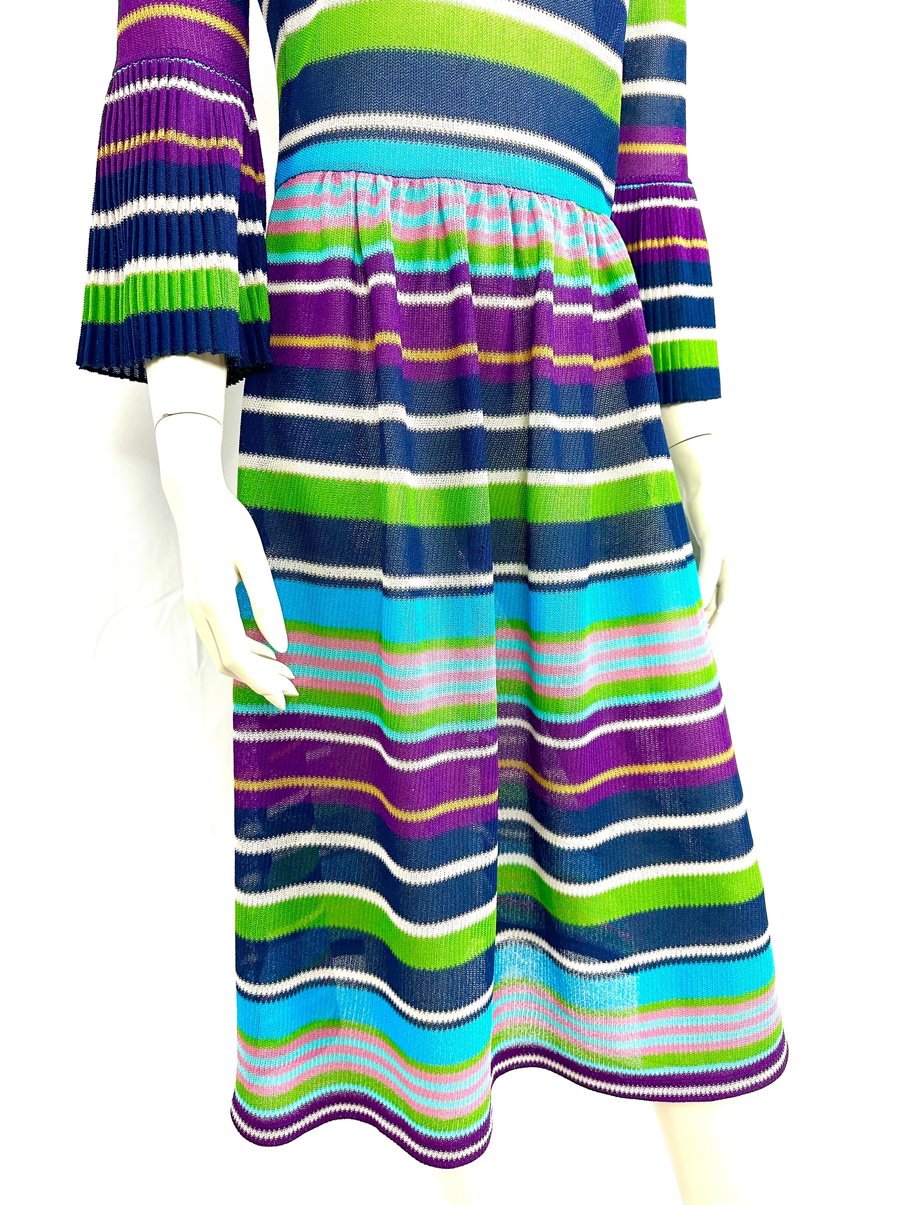 Vintage Missoni striped knit dress For Sale 2