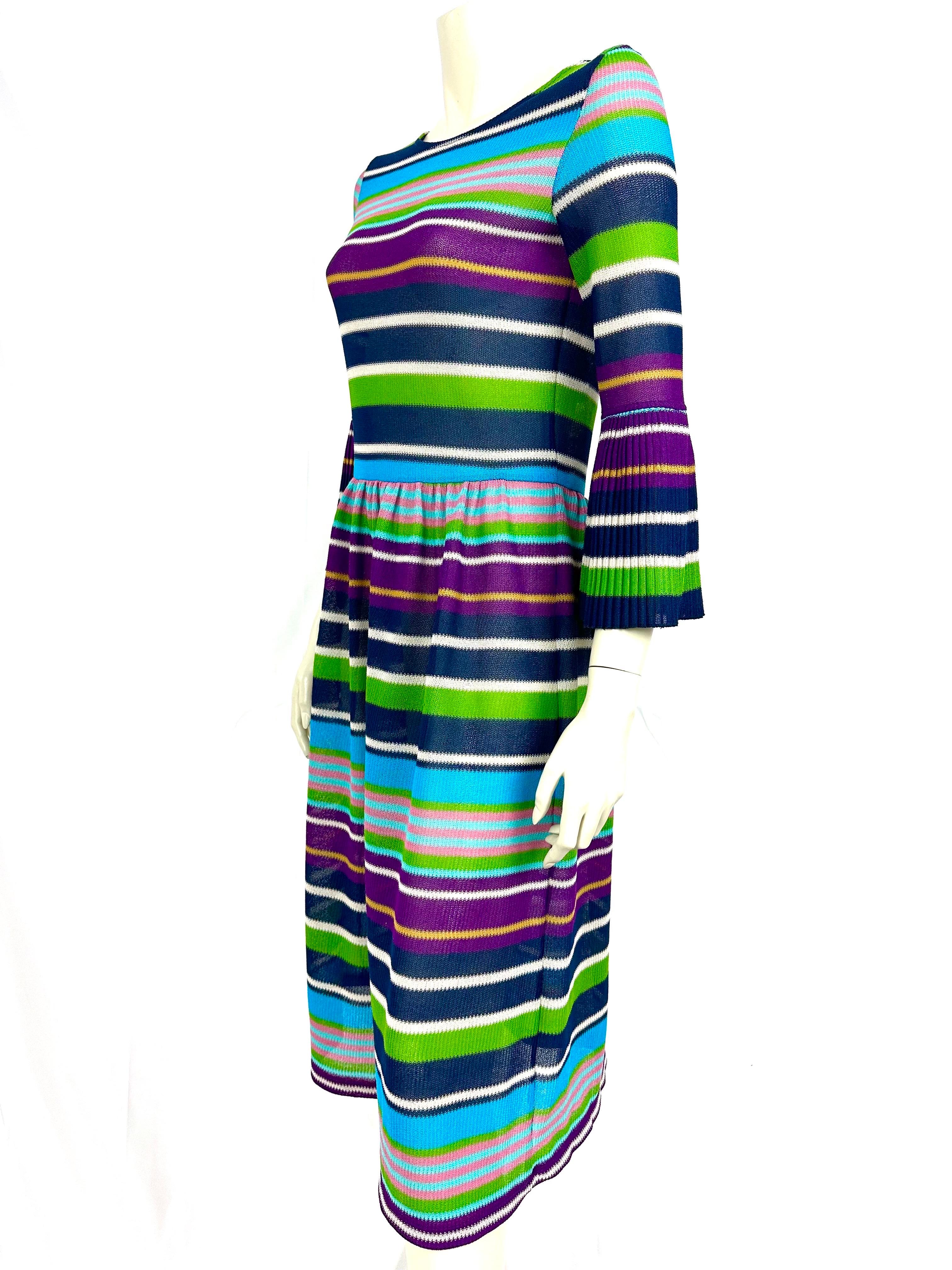 Vintage Missoni striped knit dress For Sale 3