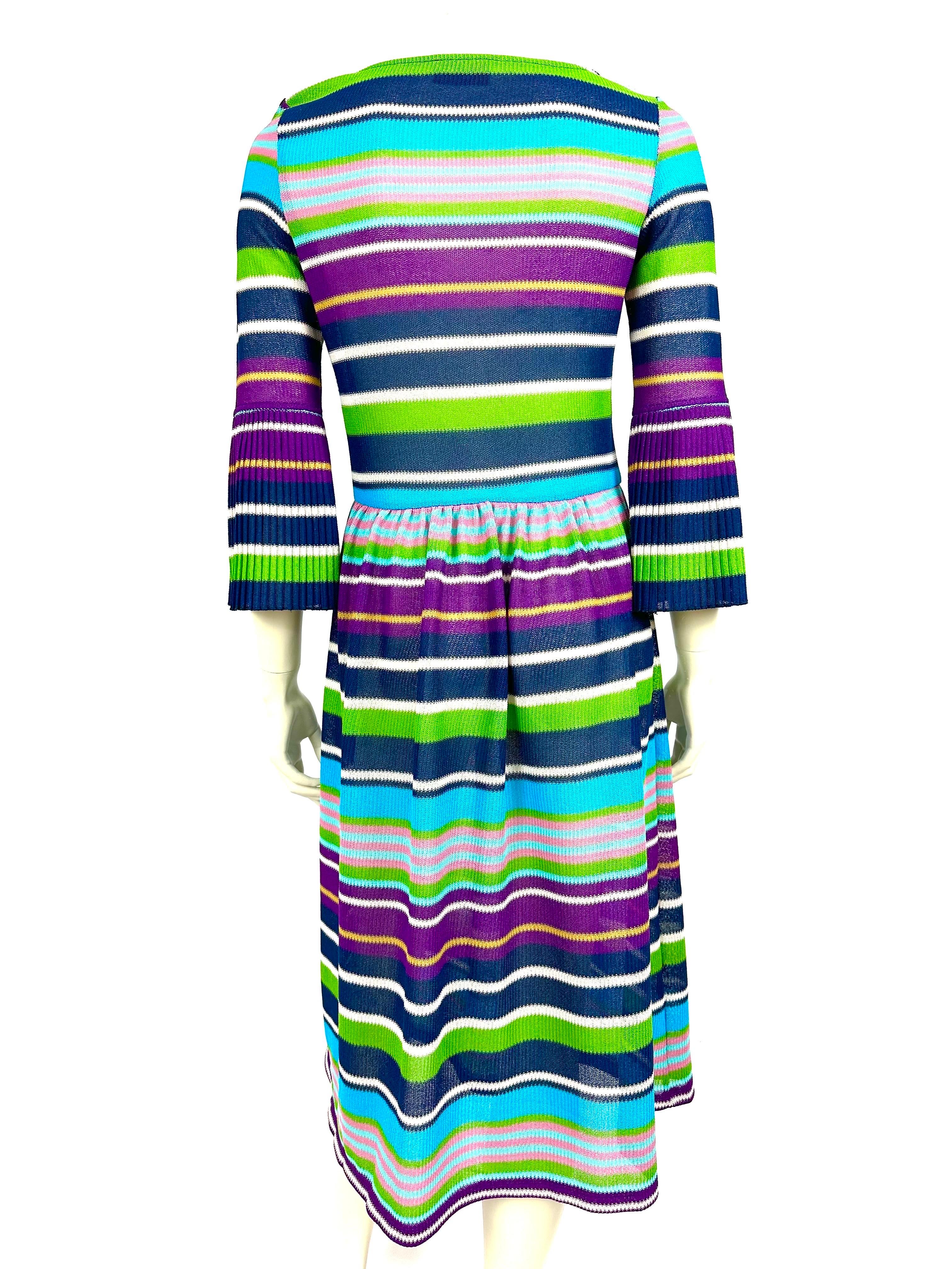 Vintage Missoni striped knit dress For Sale 4