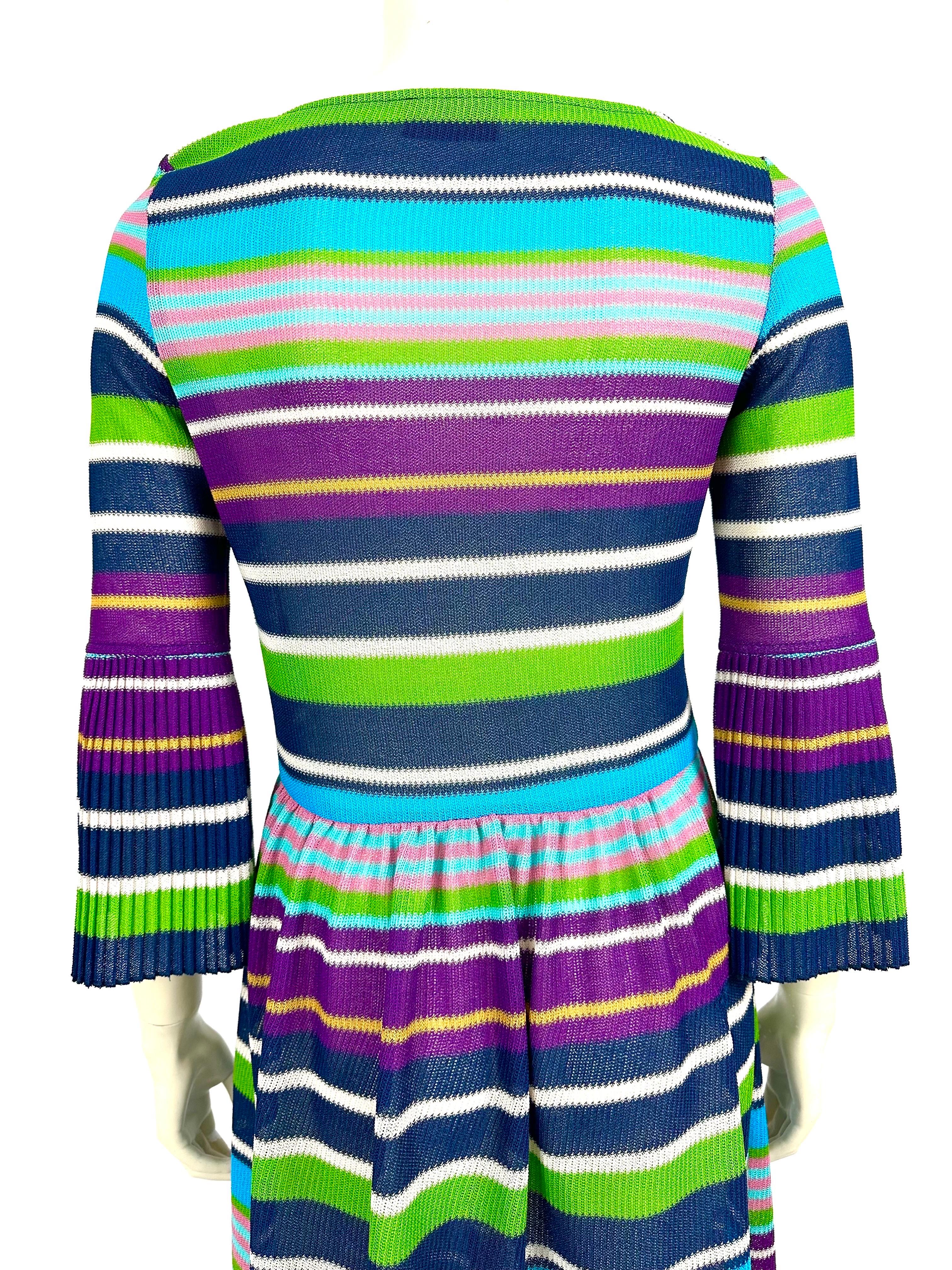 Vintage Missoni striped knit dress For Sale 5