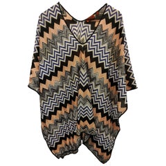 Vintage Missoni Unisex Knitwear Sweater 1980s Colorful Zigzag Design