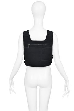 Vintage Miu Miu Black Neoprene Backpack 1999