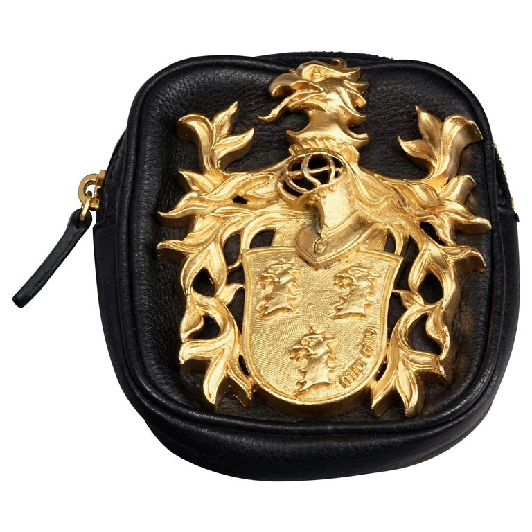 Vintage MIU MIU "Coat of Arms" Eagle Jeweled Mini Bag for Belt at