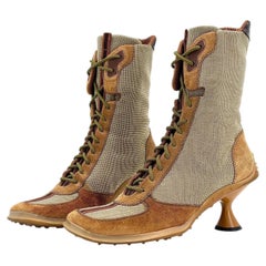 Vintage Miu Miu FW 1999 Bubble Sole Lace Up Boots 39.5