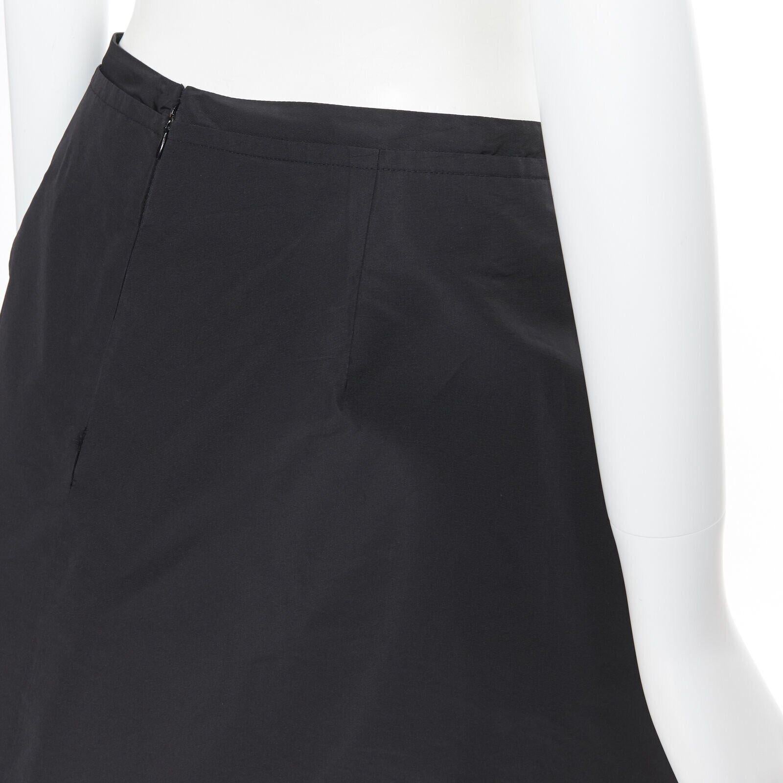 vintage MIU MIU polyester acetate pleated dual slit pocket flared skirt IT40 3