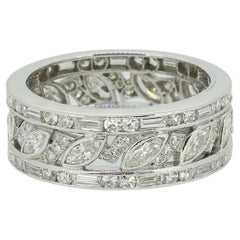 Used Art Deco Diamond Eternity Ring Size M (53)
