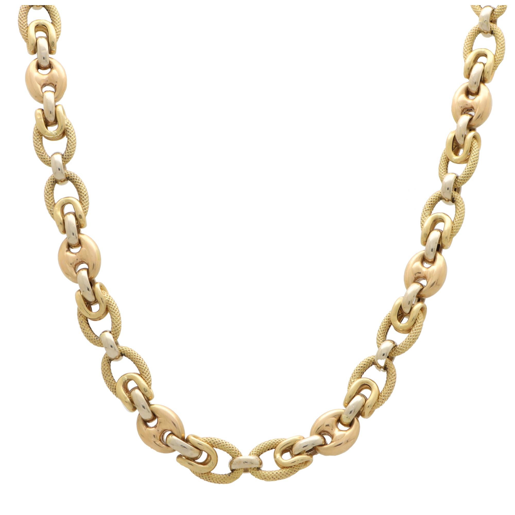 Vintage Mixed Link Chain Necklace Set 