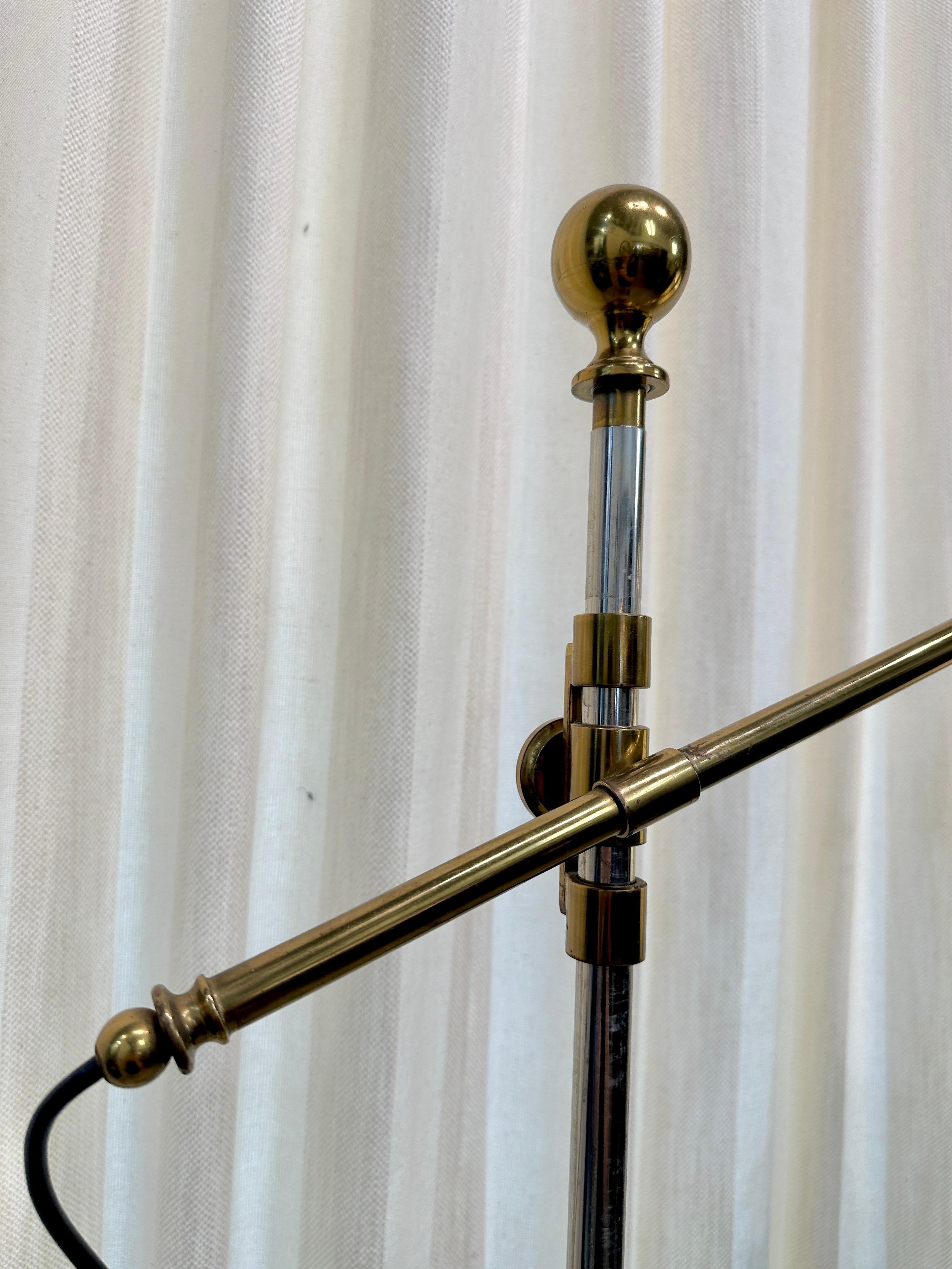 Vintage Mixed-Metal Italian Articulating Floor Lamp 5