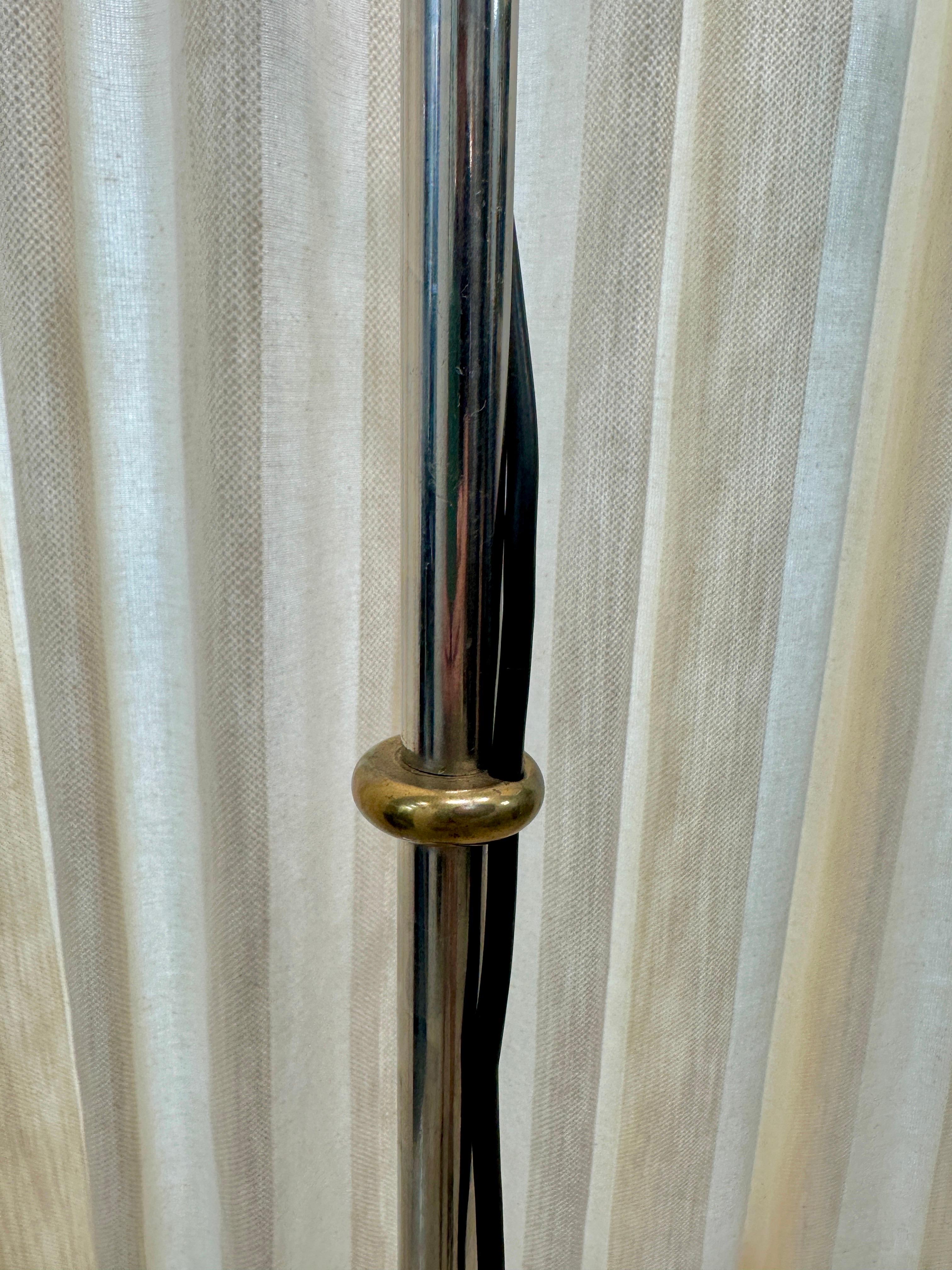 Vintage Mixed-Metal Italian Articulating Floor Lamp For Sale 7