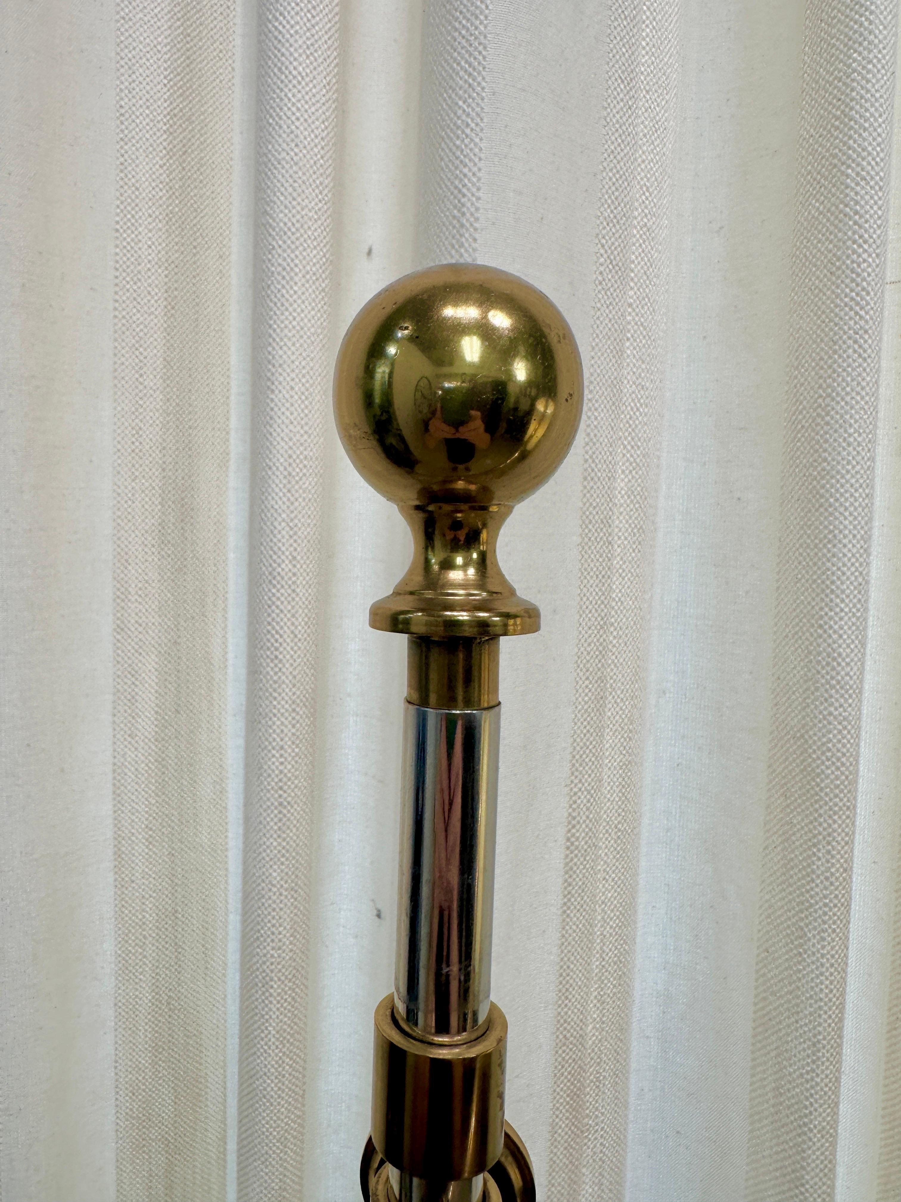 Brass Vintage Mixed-Metal Italian Articulating Floor Lamp